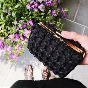 Banana Republic Black Knot Clutch